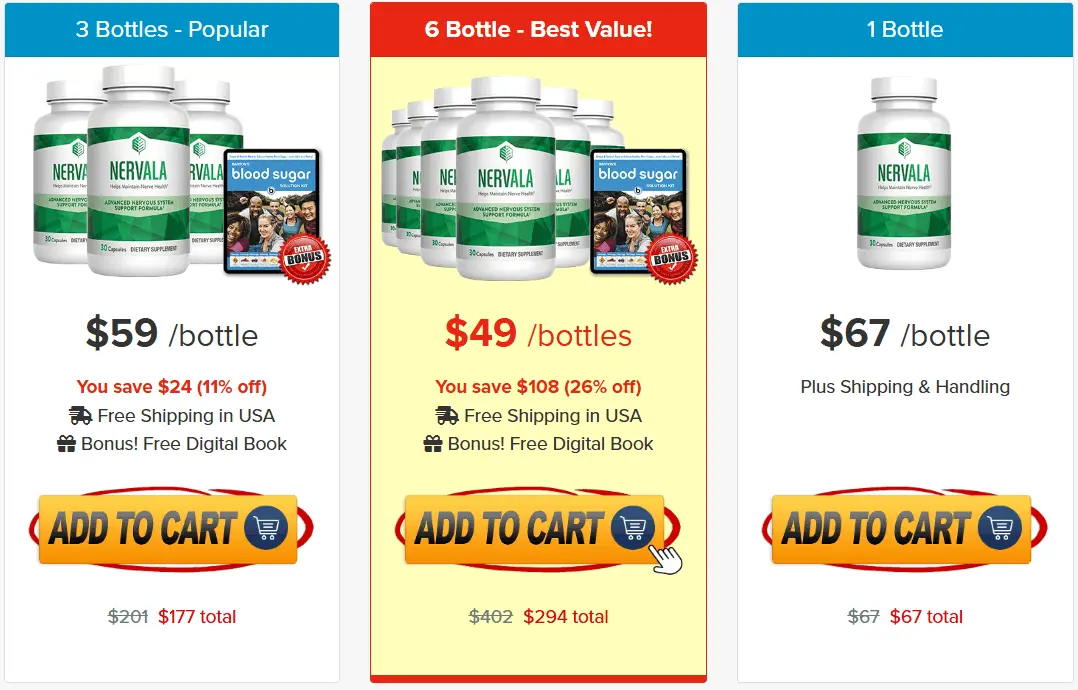 Nervala Pricing Options - Save Up to 40%